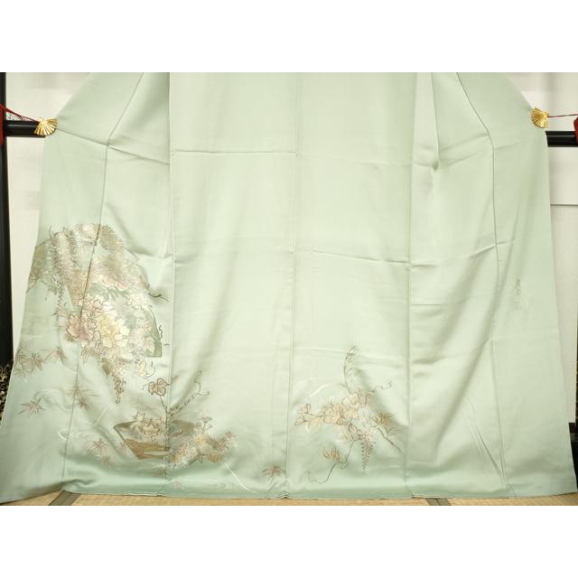 平和屋着物○金彩友禅 卓越技能者・名工・和田光正 訪問着 地紙花文 