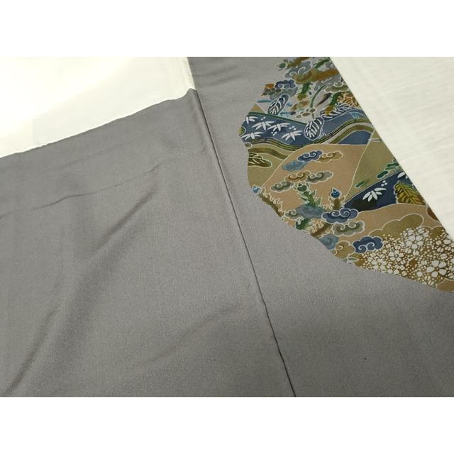 平和屋着物●前田仁仙　仁仙更紗　訪問着　重ね山鳳凰吉祥草花文　正絹　逸品　AABF6620cs 平和屋着物○前田仁仙 仁仙更紗 訪問着 重ね山鳳凰吉祥草花文 正絹