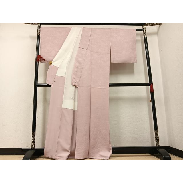 平和屋着物●上質な色無地　虹色　正絹　逸品　未使用　AABF6969ph