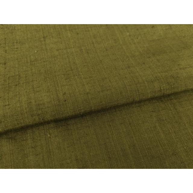 平和屋着物○男性 紬 アンサンブル 色無地 璃寛茶色 正絹 逸品 AABF8165ck
