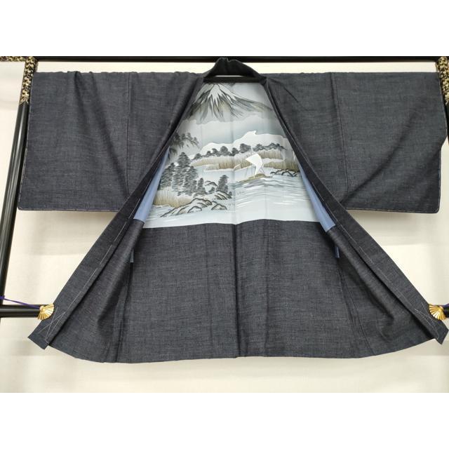 平和屋着物●男性　結城紬　アンサンブル　杢　正絹　逸品　未使用　AABF8228ck 平和屋着物○男性 結城紬 アンサンブル 杢 正絹 逸品 未使用