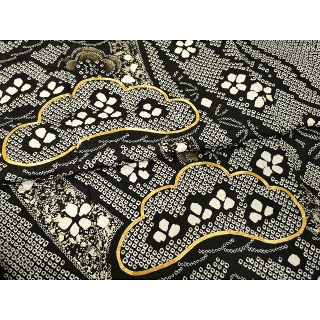 平和屋着物○豪華振袖 総絞り 駒刺繍 吉祥松文 正絹 逸品 AABF8233ck