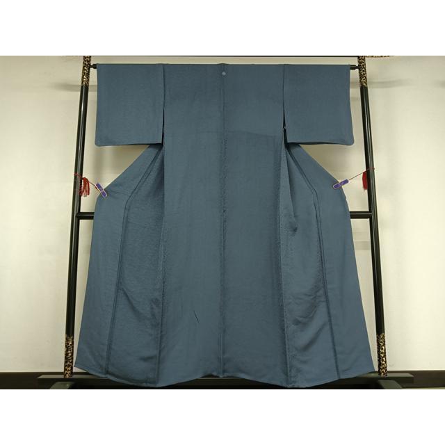 平和屋着物▽上質な色無地 単衣 草花地紋 薄縹色 正絹 逸品 AABF8297jh