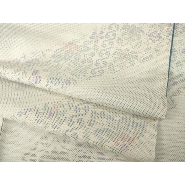 平和屋着物●本場大島紬　染大島　花菱文　正絹　逸品　未使用　AABH3676cs 平和屋着物○本場大島紬 9マルキ 泥染め 菱花文 久野織物謹製 証紙付き
