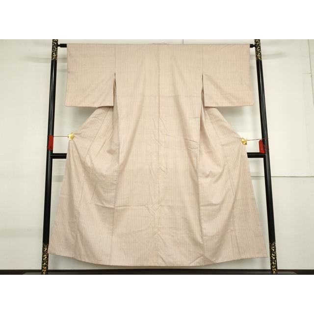 平和屋着物○菅原工房 菅原結作 漢方染紬 縞 正絹 逸品 AABF9056cs