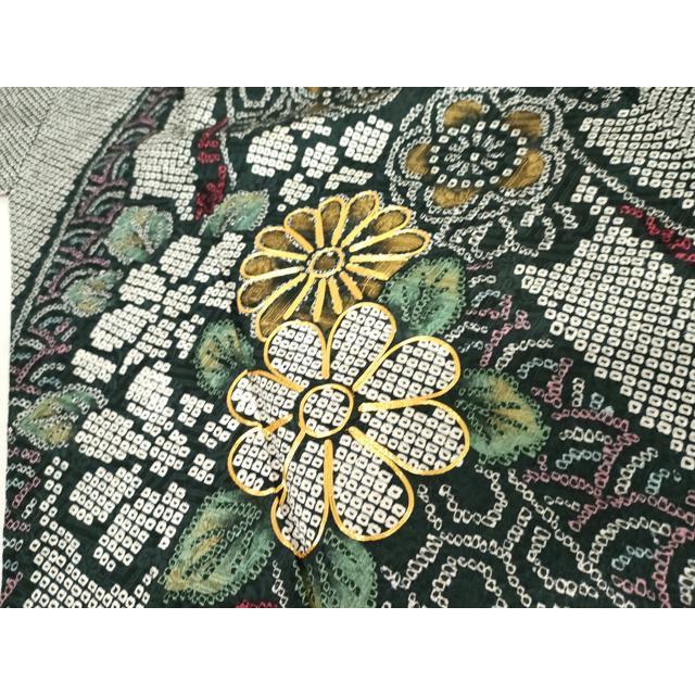 平和屋着物○豪華振袖 総絞り 駒刺繍 吉祥草花文 金彩 正絹 逸品