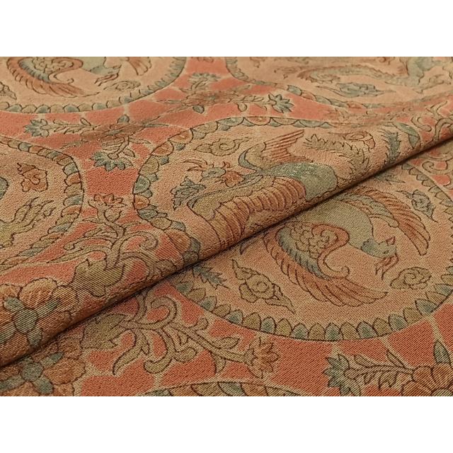 平和屋着物▽上質な小紋　単衣　花鳥丸文　龍　正絹　逸品　AABF9202jh