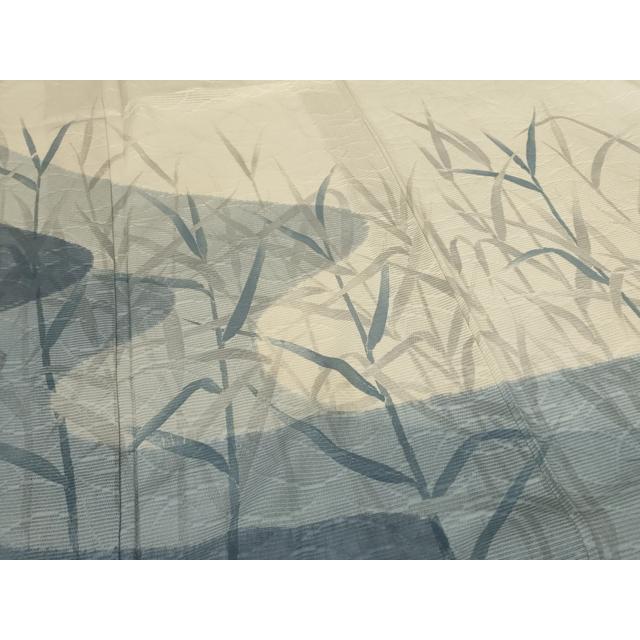 平和屋着物＊夏物　訪問着　絽　流水枝葉文　正絹　逸品　AABF9423jd_3