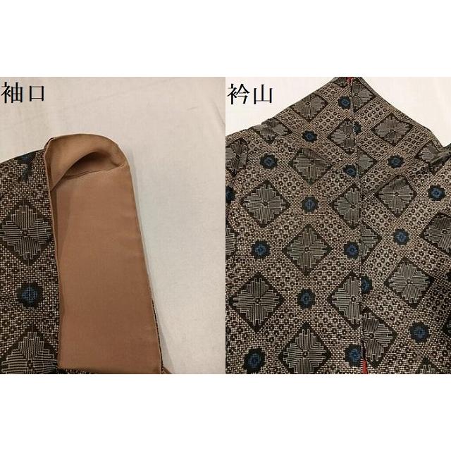 平和屋着物○希少 本場大島紬 龍郷絣 本場大島紬 正絹 逸品 AABF9585ph
