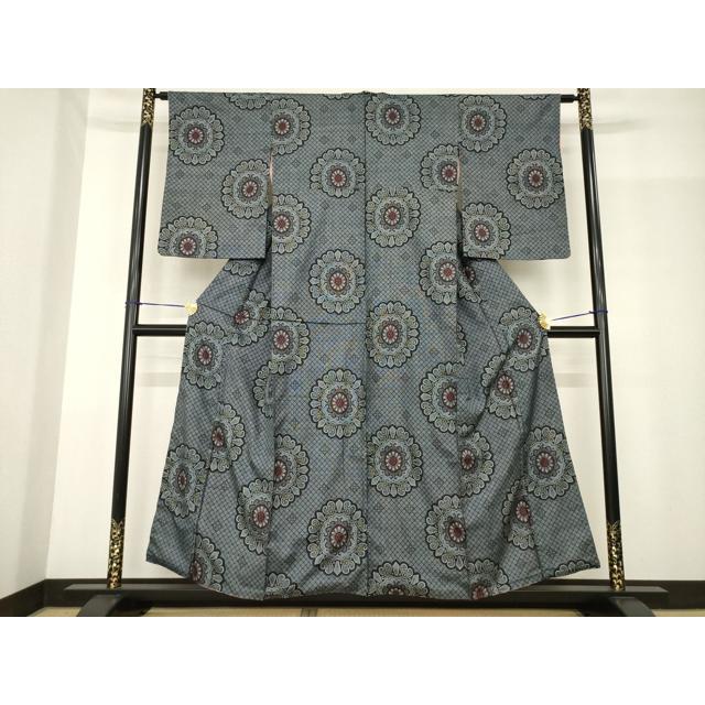 平和屋着物●本場大島紬　割込絣　舞花文　正絹　逸品　AABF9676ck 平和屋着物○本場大島紬 割込絣 舞花文 正絹 逸品 AABF9676ckの通販は