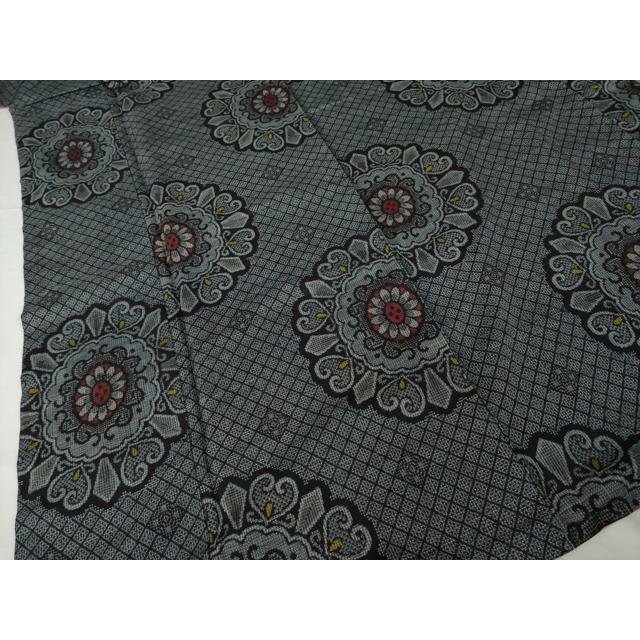 平和屋着物●本場大島紬　割込絣　舞花文　正絹　逸品　AABF9676ck 平和屋着物○本場大島紬 割込絣 舞花文 正絹 逸品 AABF9676ckの通販は