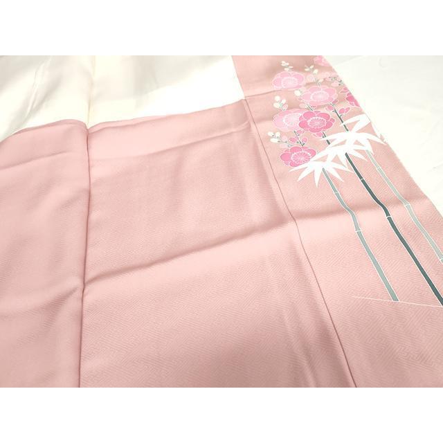 平和屋着物●訪問着　松竹梅文　たたき染め　高島屋扱い　正絹　逸品　AABG0355cs 平和屋着物○訪問着 松竹梅文 たたき染め 高島屋扱い 正絹 逸品