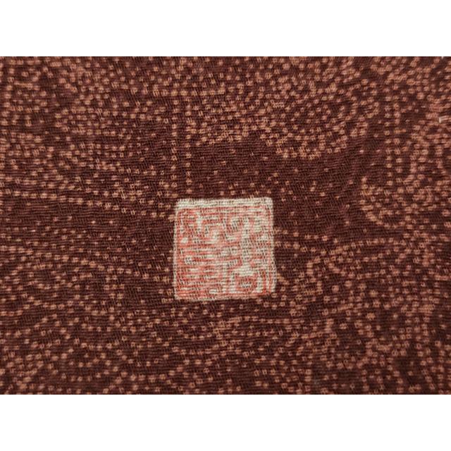平和屋着物●江戸小紋　作家物　御所車吉祥花文　正絹　逸品　AABG0387cs