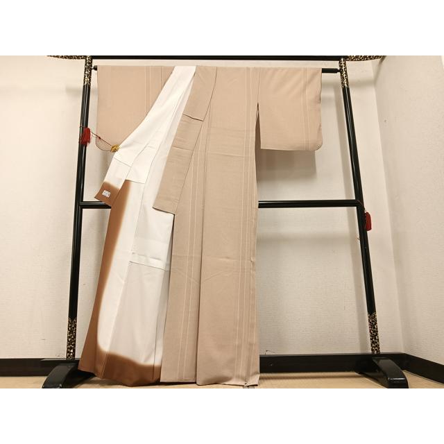 平和屋着物●洗える最高級着物　＜英＞はなぶさ謹製 小紋　間道　AABG1106ph_2