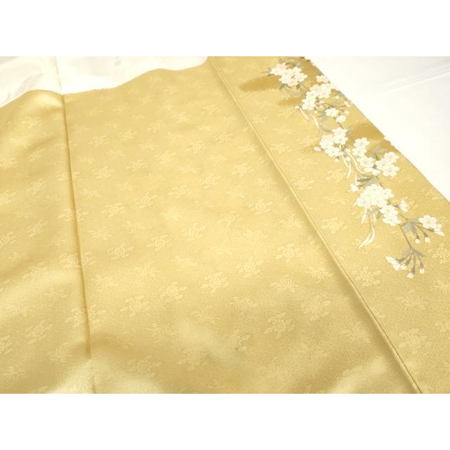 平和屋着物●訪問着　駒刺繍　枝垂れ桜文　暈し染め　金彩　正絹　逸品　AABG2711cs