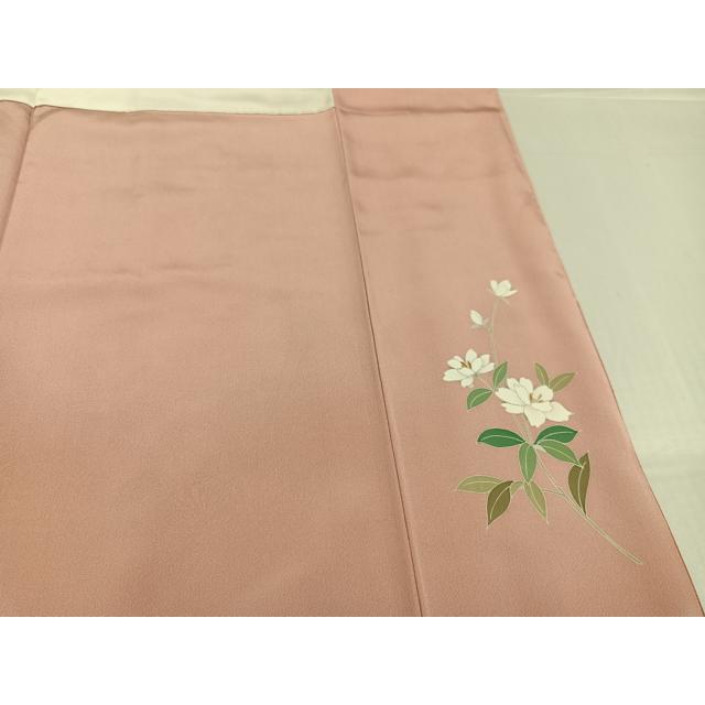 平和屋着物●訪問着　友禅　作家物　扇面草花文　暈し染め　金彩　ロング丈　正絹　逸品　未使用　AABG3421ph