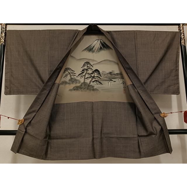平和屋着物●本場大島紬　龍郷絣　正絹　逸品　AABF6582cs 平和屋着物○本場大島紬 龍郷絣 鈴乃屋扱い 正絹 逸品 CABB0188gh
