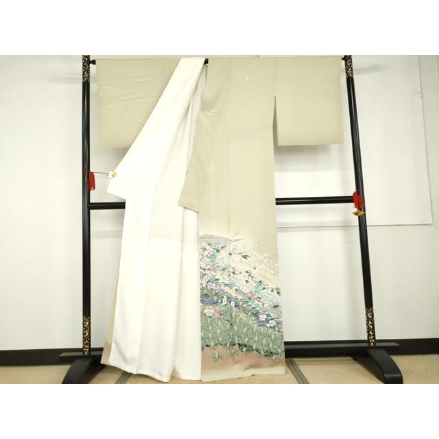 平和屋着物●本加賀友禅作家　前川哲　色留袖　梅松花文　暈し染め　正絹　逸品　AABG3513cs_1