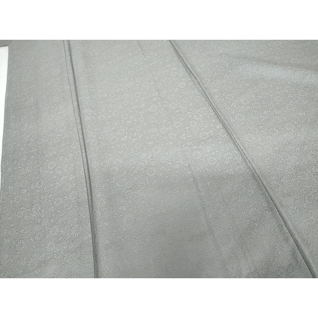 平和屋着物●上質な色無地　花唐草地紋　湊鼠色　正絹　逸品　未使用　AABG3531cs 平和屋着物○上質な色無地 花唐草地紋 湊鼠色 正絹 逸品 未使用