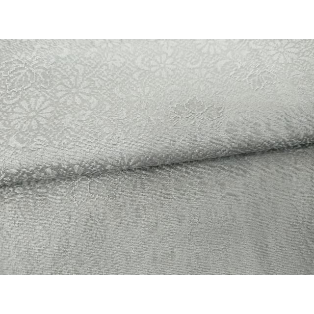 平和屋着物●上質な色無地　花唐草地紋　湊鼠色　正絹　逸品　未使用　AABG3531cs_4