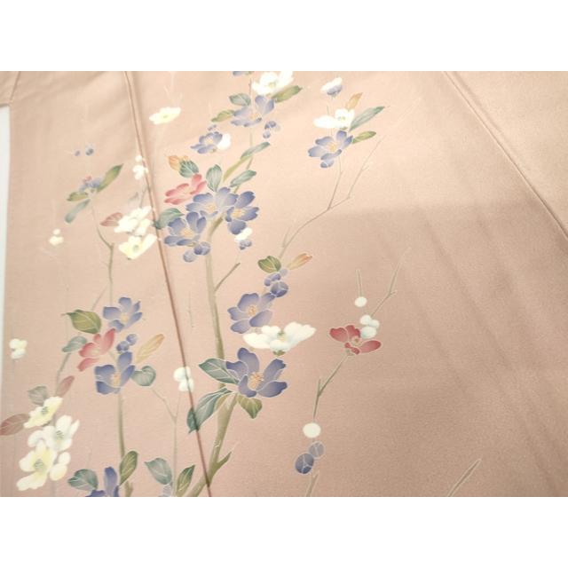 平和屋着物●糸目友禅作家　滝沢晃　訪問着　枝花文　正絹　逸品　AABG3633cs_3