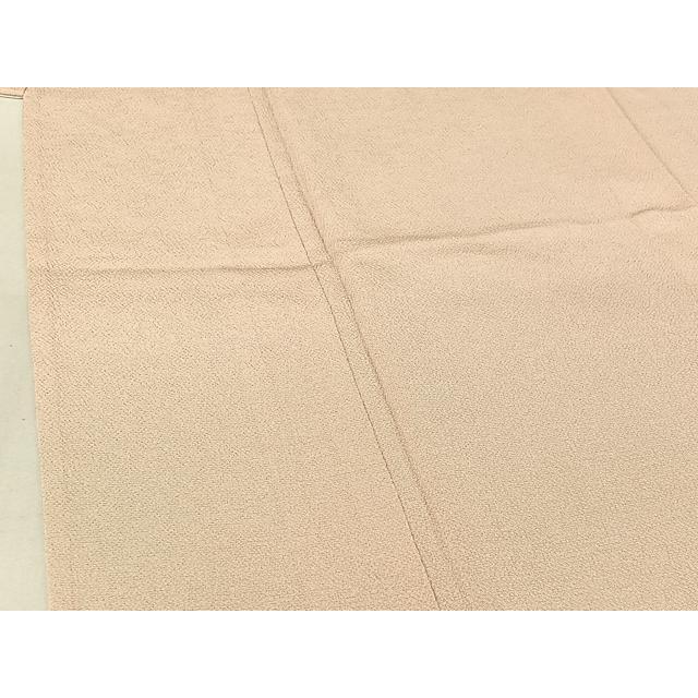 平和屋着物▽上質な色無地　単衣　蜂蜜色　鬼しぼ縮緬　正絹　逸品　AABC0367fy 平和屋着物▽上質な色無地 単衣 肌色 鬼しぼ縮緬 高島屋扱い 正絹 逸品