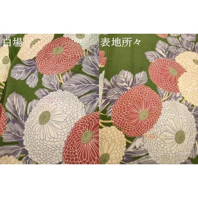 平和屋着物●アンティーク　大正ロマン　小紋　菊　正絹　逸品　AABG4078ck_6