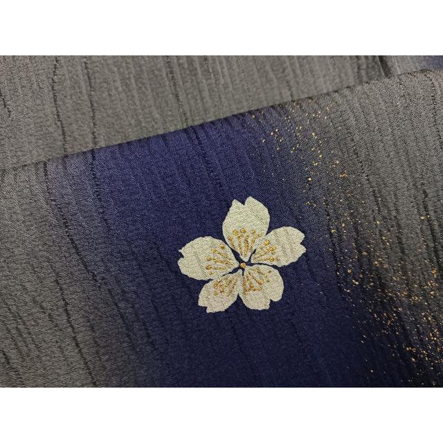 平和屋着物●パリコレクション　ファッションモデル・デザイナー　山口小夜子　振袖　舞桜文　暈し染め　金彩　正絹　逸品　AABG4120ph_5