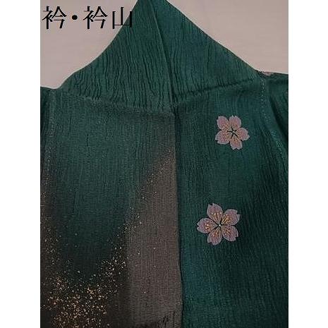平和屋着物●パリコレクション　ファッションモデル・デザイナー　山口小夜子　振袖　舞桜文　暈し染め　金彩　正絹　逸品　AABG4120ph_9
