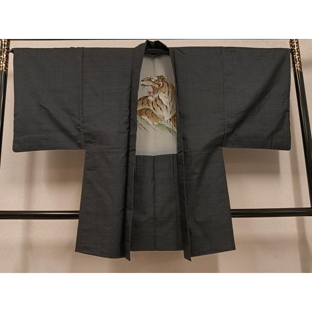 平和屋着物○男性 本場大島紬 アンサンブル 100亀甲 総詰め 正絹 逸品 