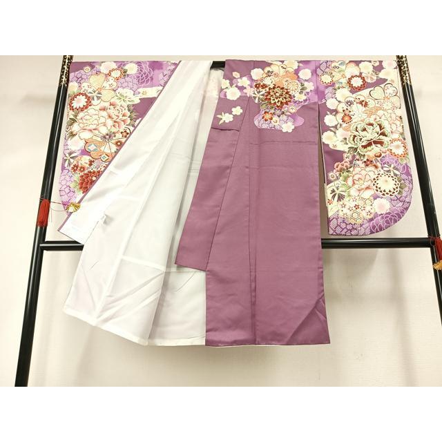 平和屋着物●小振袖　二尺袖　舞花文　暈し染め　金彩　洗える着物　AABG5747ph 平和屋着物○小振袖 二尺袖 舞花文 銀彩 洗える着物 AABG4467fy : 平和