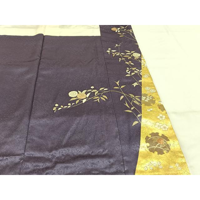 平和屋着物●銀座きしや　色留袖　駒刺繍　雪輪枝花文　金彩　正絹　逸品　未使用　AABG4543fy