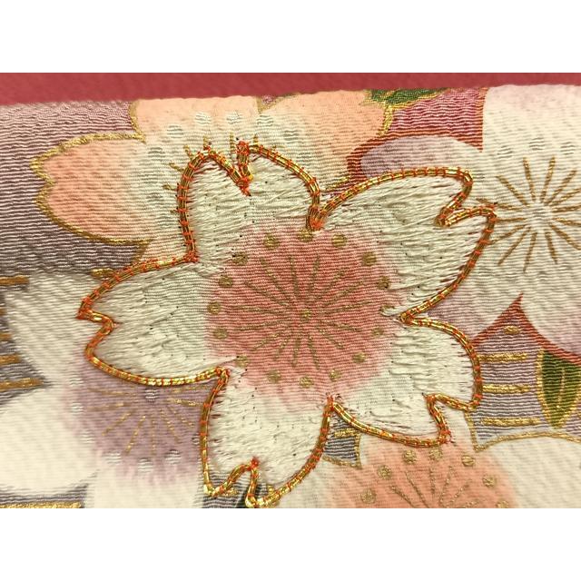 平和屋着物○ファッションデザイナー 花井幸子 振袖 駒刺繍 雲取り花文