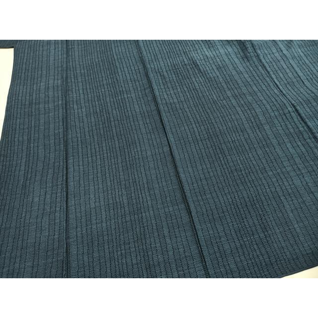 平和屋着物●綿薩摩　150亀甲　よろけ縞　木綿　逸品　未使用　AABG4840fy_3