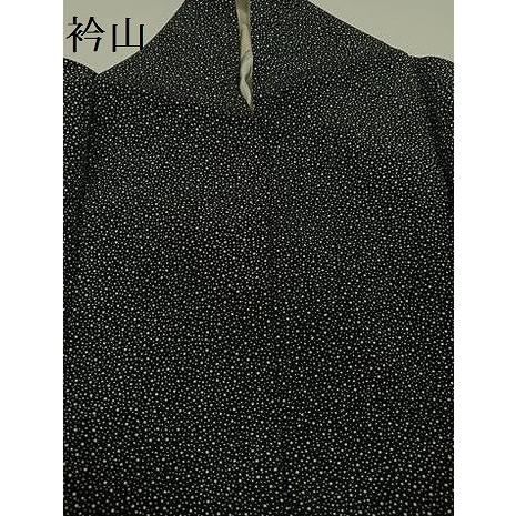 平和屋着物●江戸小紋　大小あられ　黒地　正絹　逸品　AABG4861ph_7