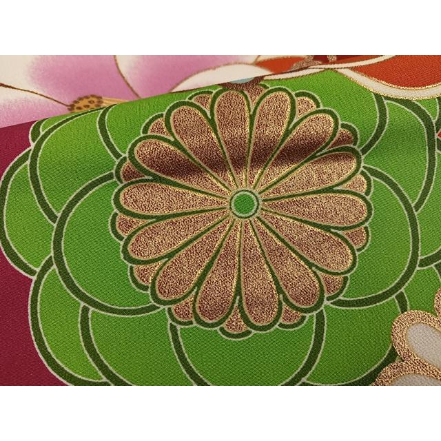 平和屋着物●小振袖　二尺袖　舞花文　金彩　洗える着物　AABG4900ph 平和屋着物○小振袖 二尺袖 舞花文 金彩 洗える着物 AABG4900ph : 平和