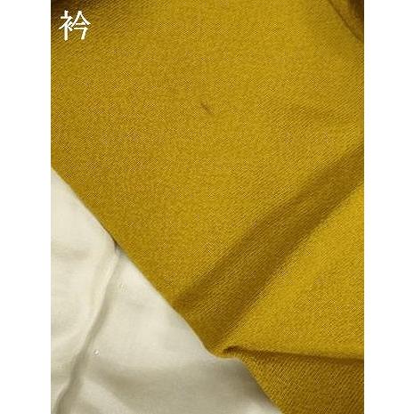 平和屋着物●世界的ファッションデザイナー 山本寛斎 kansaiブランド 振袖 寿光織 鳳凰花文 山吹茶色 金糸 やまと誂製 逸品 AABG4951ck_9