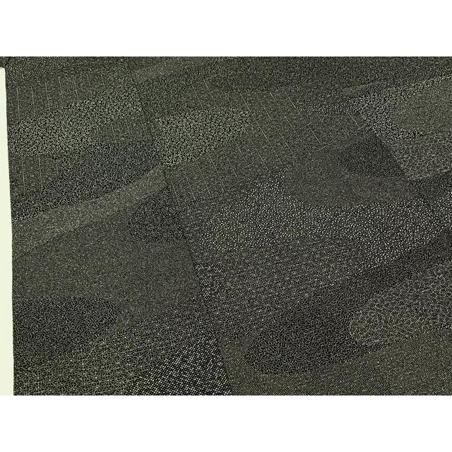 平和屋着物▽江戸小紋　単衣　作家物　寄せ小紋柄　黒地　正絹　逸品　AABG5675jh_3