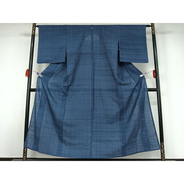 平和屋着物▽上質な紬　単衣　霞文　正絹　逸品　AABG5685jh_1