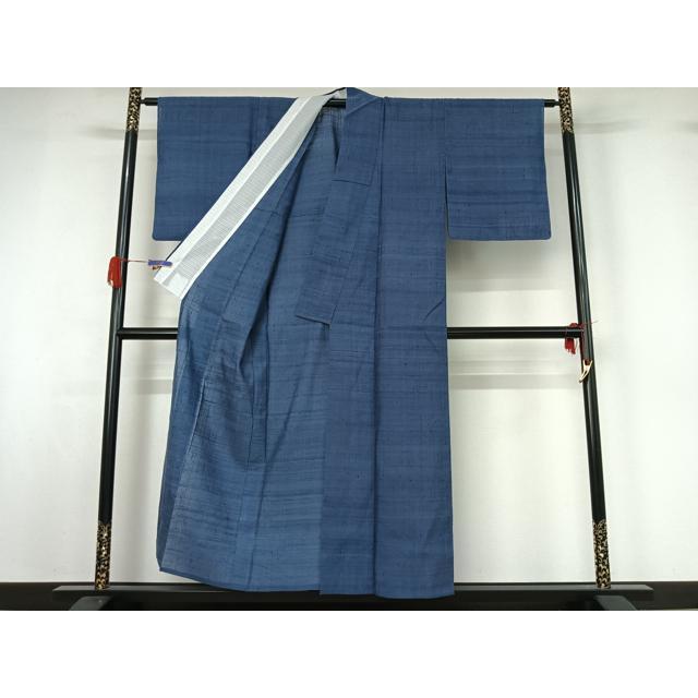 平和屋着物▽上質な紬　単衣　霞文　正絹　逸品　AABG5685jh_2
