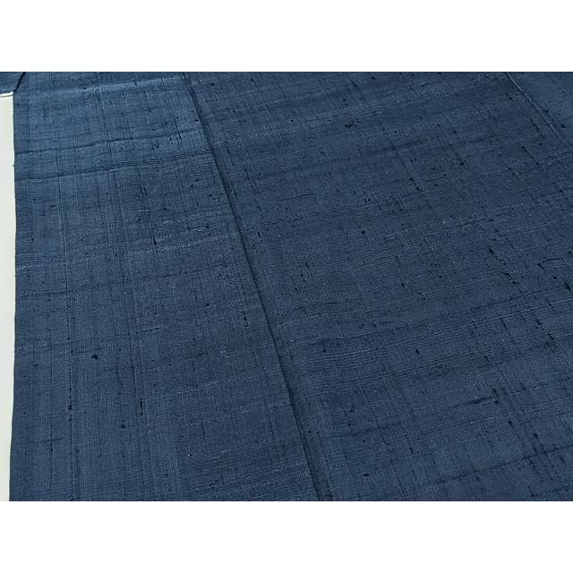 平和屋着物▽上質な紬　単衣　霞文　正絹　逸品　AABG5685jh_3