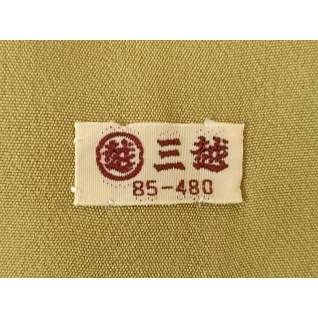 平和屋着物●樋口実　江戸小紋　万筋　涅色×黄橡色　浜ちりめん　三越扱い　反端付き　正絹　逸品　AABG5813ck