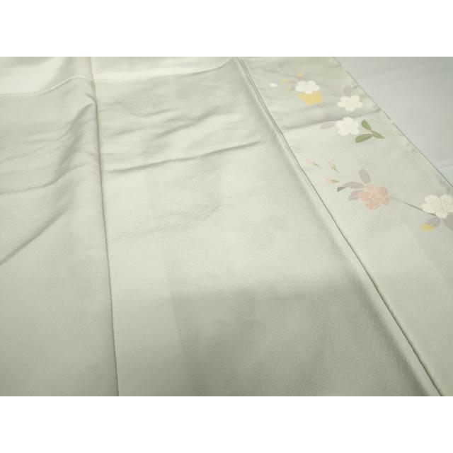 平和屋着物○訪問着 友禅 作家物 松月 枝花文 暈し染め 正絹 逸品