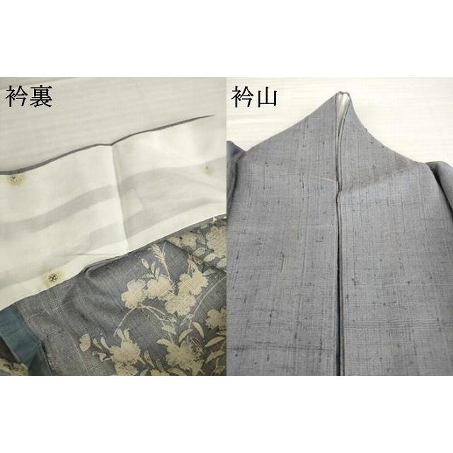 平和屋着物▽染織の名門　しょうざん 生紬　訪問着　単衣　風景文　正絹　逸品　AABG7202ck_7