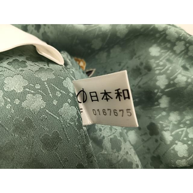 平和屋着物●長襦袢　無双仕立て　兎花文　正絹　逸品　未使用　AABG7572ph_5
