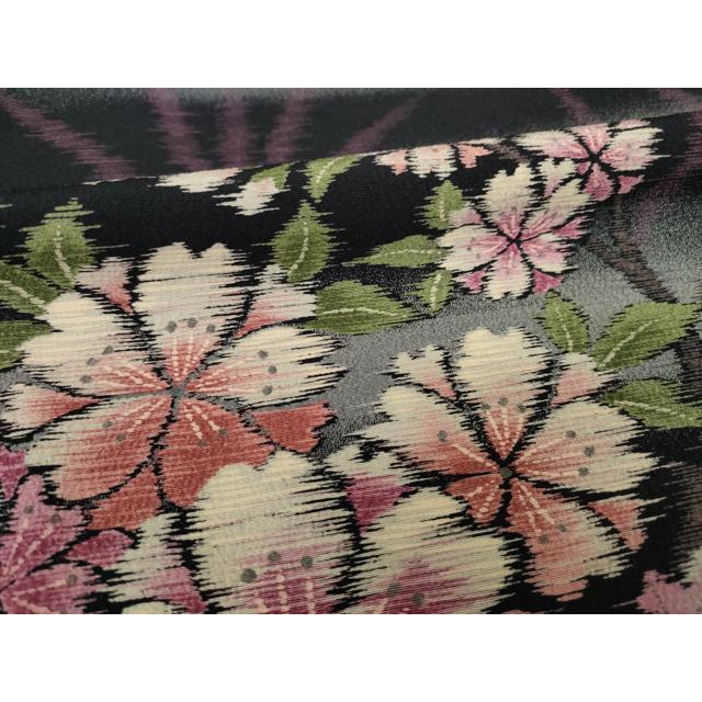 平和屋着物▽小紋　単衣　麻の葉花丸文　洗える着物　AABG7663ck_5