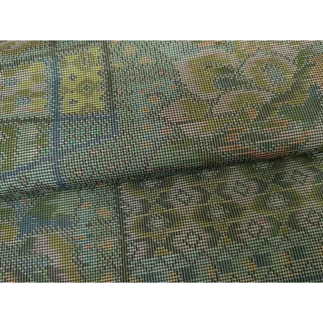 平和屋着物●本場大島紬　一元7マルキ　吉祥草花文　正絹　逸品　未使用　AABG7819cs_4