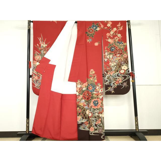 平和屋着物○豪華振袖 紅型 流水鴛鴦風景文 さが美扱い 正絹 逸品