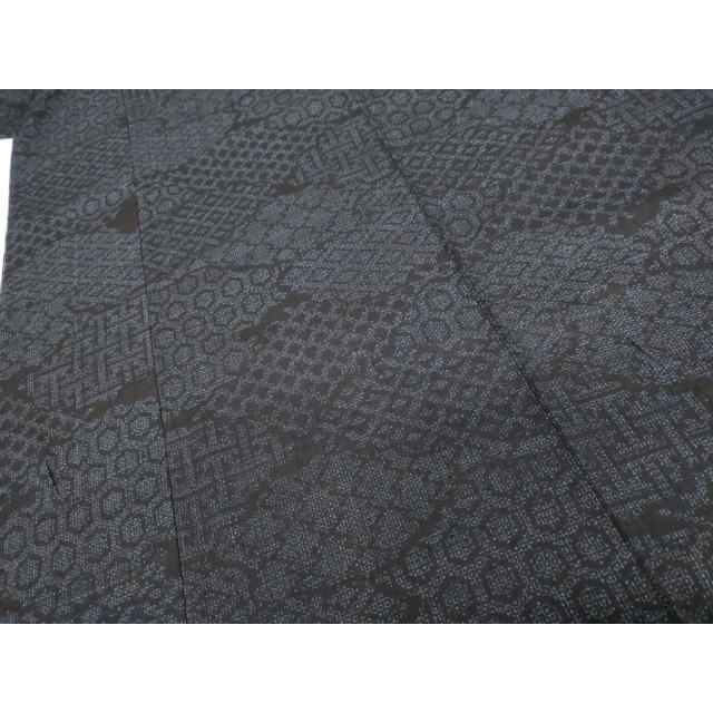 平和屋着物●本場結城紬　重要無形文化財　80亀甲　吉祥文　正絹　逸品　未使用　AABG7909cs