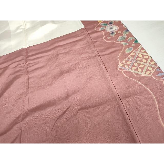 平和屋着物●伯河貞雄　振袖　辻が花　暈し染め　銀通し地　正絹　逸品　AABG7943cs